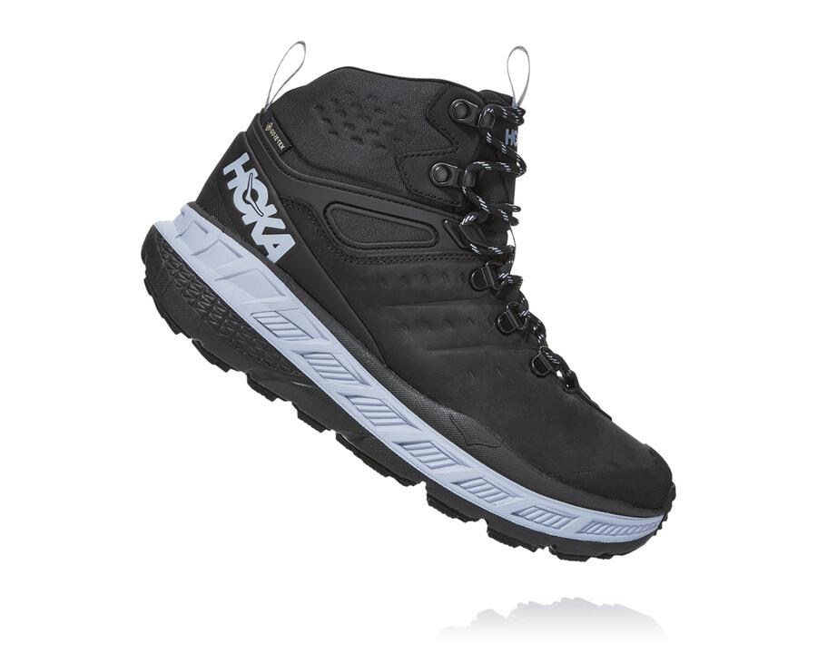 Hiking Boots Womens - Hoka One One Stinson Mid GORE-TEX - Black - JOCQPYU-82